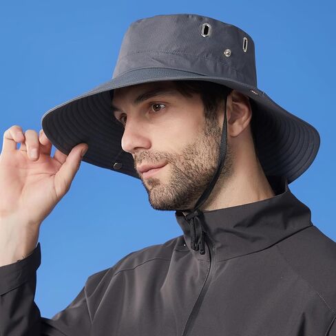 DJT الشمس دلو قبعة للرجال النساء خمر UPF 50+ واسعة حافة الشمس حماية الصيف في الهواء الطلق صياد القبعات in Kuwait