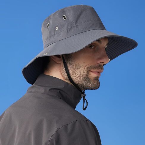 DJT الشمس دلو قبعة للرجال النساء خمر UPF 50+ واسعة حافة الشمس حماية الصيف في الهواء الطلق صياد القبعات in Kuwait