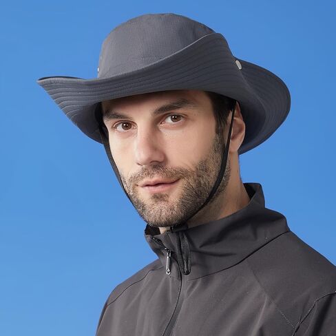 DJT الشمس دلو قبعة للرجال النساء خمر UPF 50+ واسعة حافة الشمس حماية الصيف في الهواء الطلق صياد القبعات in Kuwait