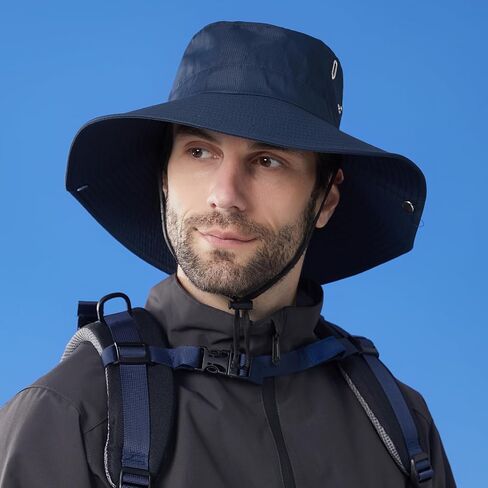 DJT Sun Bucket Hat for Men Women Vintage UPF 50+ Wide Brim Sun Protection Summer Outdoor Fisherman Hats in Saudi Arabia