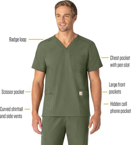 Carhartt Unisex V-Neck 6-Pocket Scrub Top in Saudi Arabia