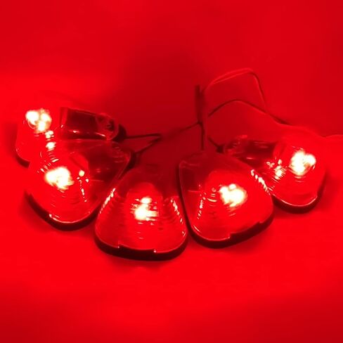 5X أضواء تشغيل سقف الكابينة الواضحة 264143AM مع 5X مجموعة مصابيح T10 LED بيضاء متوافقة مع شاحنات Ford E150 E250 E350 E450 F150 F250 F350 F450 F550 Super Duty 1999-2016 in Kuwait
