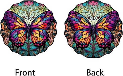 Colourful Butterfly Stained Acrylic Window Hangings Cute Ornaments Wall Art Decor for Home Coffee Bar, Birthday Party Decorations Housewarming Gift for Mom Grandma in Saudi Arabia