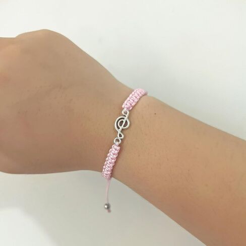 Music Bracelet for Women and Men Black Music Teacher Bracelet Music Teacher Appreciation Gifts with Silver Musical Note Music Lovers Best Gifts in Saudi Arabia