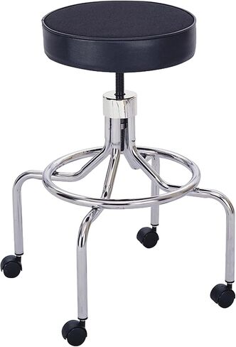 Safco Products 3434BL Adjustable Rolling Mobile Economy Lab Stool, Home, Office, Dr Offices and More, Black in Saudi Arabia