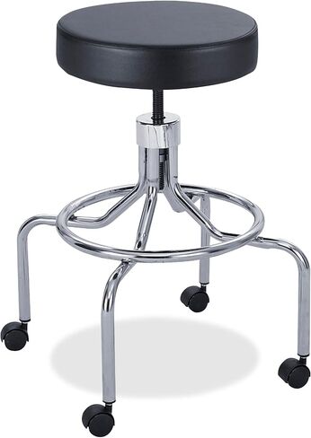 Safco Products 3434BL Adjustable Rolling Mobile Economy Lab Stool, Home, Office, Dr Offices and More, Black in Saudi Arabia
