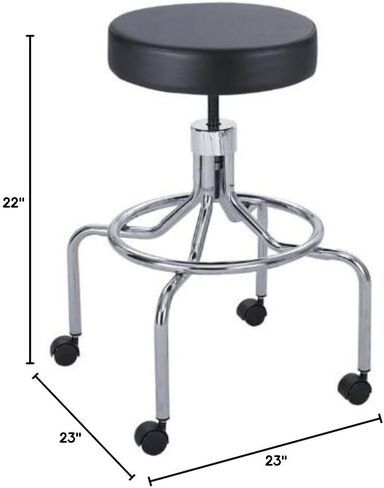 Safco Products 3434BL Adjustable Rolling Mobile Economy Lab Stool, Home, Office, Dr Offices and More, Black in Saudi Arabia