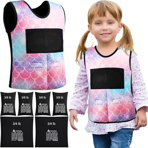 Janmercy Weighted Vest for Kids Adjustable Breathable Compression Vest for Autism Sensory Hyperactivity Mood Processing Issue in Saudi Arabia