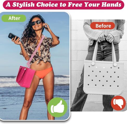 حزام حقيبة كروس قابل للإزالة مع حلقات معدنية لحقيبة بوج، بديل كتف عريض قابل للتعديل متوافق مع حقيبة بوج، وردي in Kuwait