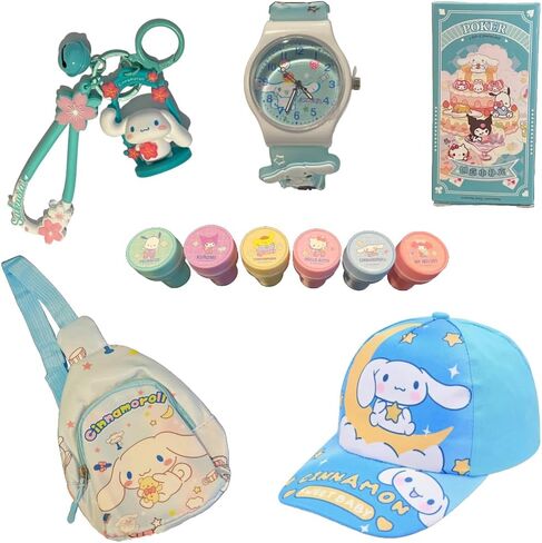 Little Miss Pretty Crossbody Bag Purse Watch Baseball Cap Snapback Playing Cards Kids Girls Kawaii Cartoon Hat Cute in Saudi Arabia