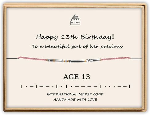 Birthday Gifts for 1 13 16 18 Year Old Girl, Berry First Birthday Bracelets Morse Code Bracelets as Berry Gifts for Girls Granddaughter Daughter Niece in Saudi Arabia