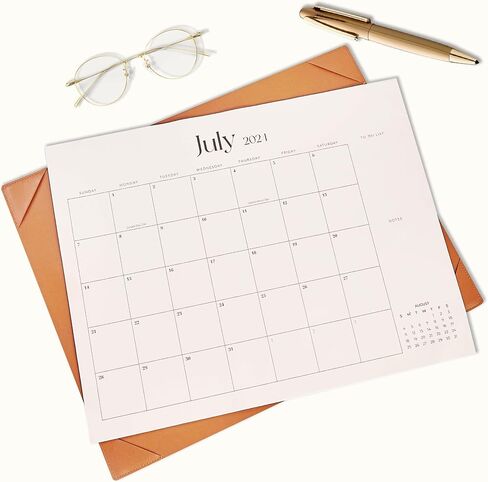 Large Desk Calendar 2024-2025 with Desk Mat, Desktop Calendar 18 Monthly Runs From Jul 2024 to Dec 2025, Desk Pad Calendar 22 x 17 Inch Perfect for Planning, Organizing, and Scheduling Your Life (Black) in Saudi Arabia