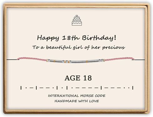 Birthday Gifts for 1 13 16 18 Year Old Girl, Berry First Birthday Bracelets Morse Code Bracelets as Berry Gifts for Girls Granddaughter Daughter Niece in Saudi Arabia