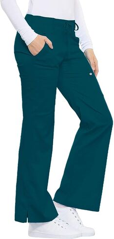 Cherokee Luxe Women Scrubs Pant Low Rise Flare Leg Drawstring Cargo 21100 in Saudi Arabia