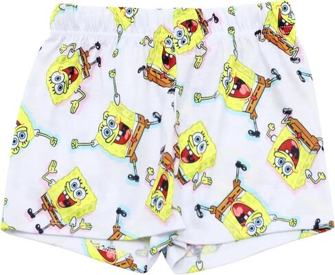 بيجامة سبونج بوب سكوير بانتس قطعتين بأكمام قصيرة وشورت للبنات، وردي، مقاس صغير in Kuwait