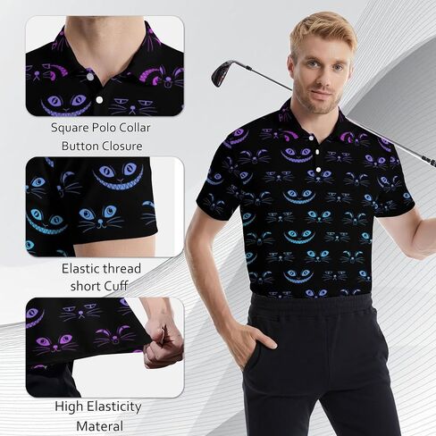 Golf Polo Shirts, Moisture Wicking Sports Shirts for Men, Ultral Soft Golf Shirts Stylish Collared Shirts Polo Shirts for Men in Saudi Arabia