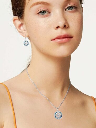 مجموعة قلادة البوصلة TOUPOP والأقراط المتدلية البوصلة in Kuwait