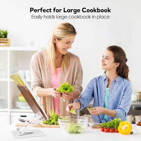 Book Stand for Reading Book Holder Hands Free, Adjustable Book Holder with Book Light 360° Rotating Base, Foldable Desktop Stand Cookbook Stand for Recipe, Sheet Music, Laptop in Saudi Arabia