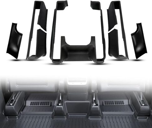Tesla Model Y Seat Slide Rail Pad Cover and Rear Door Sill Protector TPE Seat Kick Wrap Kits Anti-Kick Case Shells for 2020-2024 Model Y Interior Accessories (5 PCS) in Kuwait