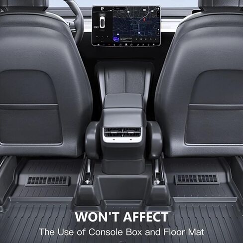 Tesla Model Y Seat Slide Rail Pad Cover and Rear Door Sill Protector TPE Seat Kick Wrap Kits Anti-Kick Case Shells for 2020-2024 Model Y Interior Accessories (5 PCS) in Kuwait