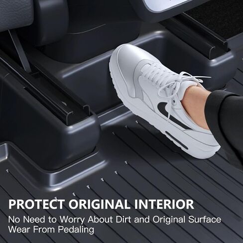 Tesla Model Y Seat Slide Rail Pad Cover and Rear Door Sill Protector TPE Seat Kick Wrap Kits Anti-Kick Case Shells for 2020-2024 Model Y Interior Accessories (5 PCS) in Kuwait