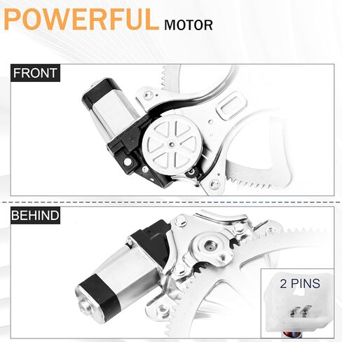 مجموعة منظم النافذة الجانبية للراكب الأمامي الأيمن من SUNROAD مع استبدال المحرك لـ 2001 2002 2003 2004 2005 2006 2007 Toyota Highlander 748-610 in Kuwait