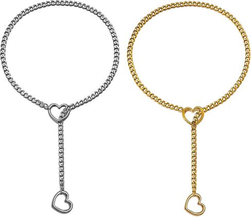 choice of all Heart Slip Chain Necklace O-ring Slip Chain Necklace for Women Lariat Y Pandent Necklace Punk Gothic Jewelry Gifts in Saudi Arabia