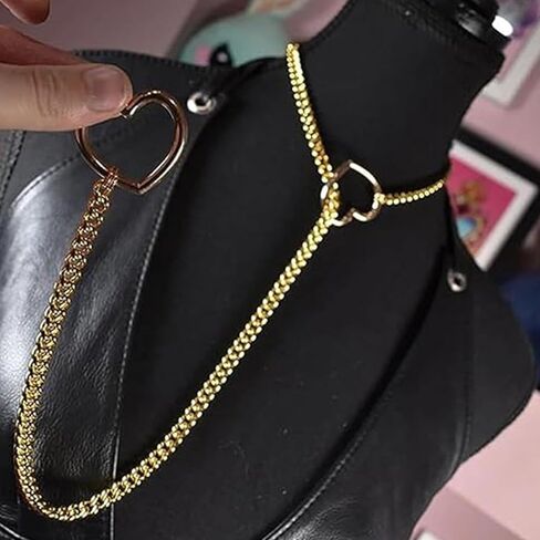 choice of all Heart Slip Chain Necklace O-ring Slip Chain Necklace for Women Lariat Y Pandent Necklace Punk Gothic Jewelry Gifts in Saudi Arabia