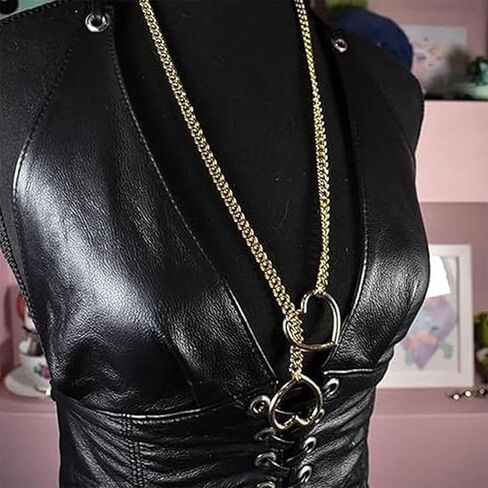 choice of all Heart Slip Chain Necklace O-ring Slip Chain Necklace for Women Lariat Y Pandent Necklace Punk Gothic Jewelry Gifts in Saudi Arabia