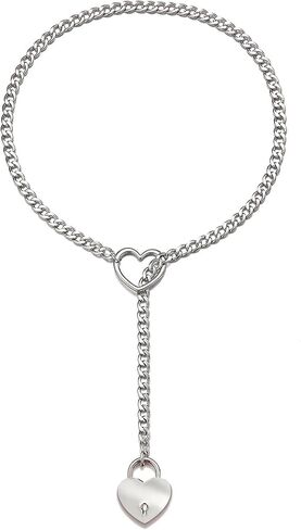 choice of all Heart Slip Chain Necklace O-ring Slip Chain Necklace for Women Lariat Y Pandent Necklace Punk Gothic Jewelry Gifts in Saudi Arabia