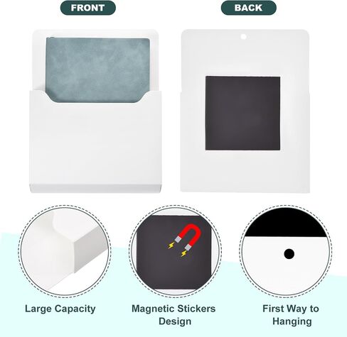 uxcell 6Pcs Magnetic File Holder, Magnetic Paper Holder for Classroom Refrigerator, Magnetic Wall File Organizer File Holder Paper Letter Organizer Storage (Black, Multi Size) in Saudi Arabia