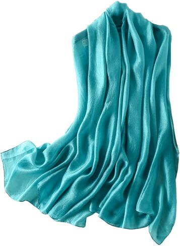 Wander Agio Womens Chiffon Shawl Party Wraps Evening Dress Bridesmaid Long Linen Scarves for Wedding Pearl Gloss Finish in Saudi Arabia