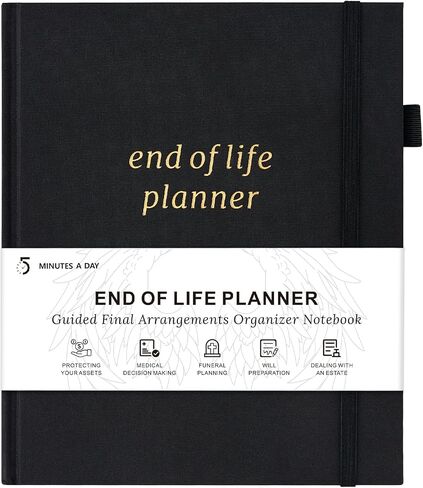 End of Life Planner, Guided Estate Planning Organizer with Tabs, Last Wish, Will Preparation, Funeral Planning, Final Arrangements Notebook for Beneficiary, in Case of Death Organizer 7.5"X9"-Beige in Saudi Arabia