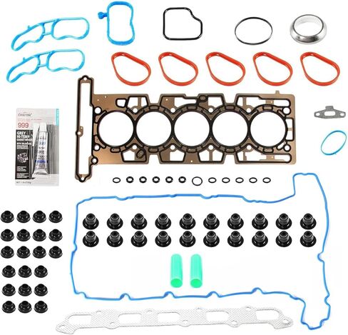 مجموعة غطاء التوقيت TCS45993 مع حشوات مضخة المياه والختم الرئيسي، طقم حشيات غطاء التوقيت للغطاء الأمامي 12633904 متوافق مع LS LS1 LS6 LS2 LS3 LQ9 LQ4 4.8L 5.3L 5.7L 6.0L in Kuwait