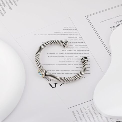 Twisted Cable Bracelet for Women Fashion Cubic Zirconia Crystal Cable Cuff Bracelet Dupes Open Adjustable Bangle Jewelry Gifts for Her in Saudi Arabia