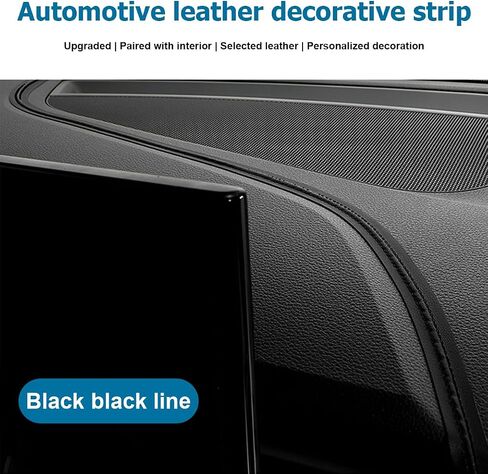 9.84FT(3M) Automobile Interior Trim Strip Leather Decorative Line, Car Interior DIY Flexible Gap Moulding Trim Sticker Door Air Outlet Dashboard Strips, for Vehicles SUV Truck RV (Black/Red) in Saudi Arabia
