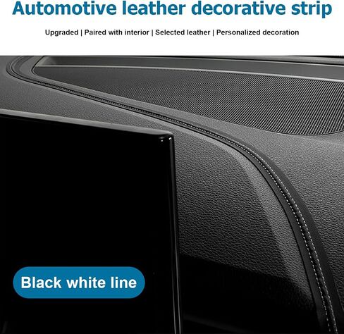 9.84FT(3M) Automobile Interior Trim Strip Leather Decorative Line, Car Interior DIY Flexible Gap Moulding Trim Sticker Door Air Outlet Dashboard Strips, for Vehicles SUV Truck RV (Black/Red) in Saudi Arabia