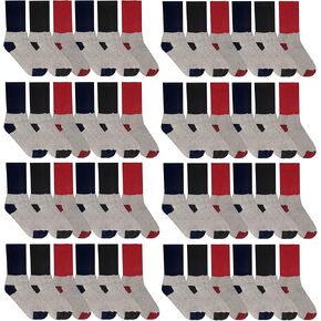 Yacht & Smith 48 Mens & Womens Cotton Thermal Crew Socks, Cold Weather Boot Sock Shoe Size 8-12