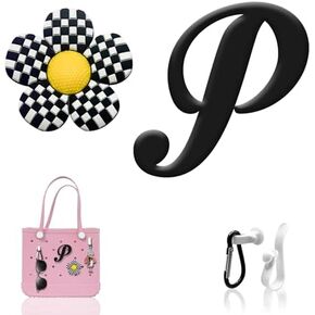 4 Pcs Charms for Bogg Bag，Insert Alphabet Letter Charms for Bogg Bag and Simple Mothern Beach Totes for Handbag DIY in Saudi Arabia