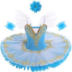 AFAVOM Girls Camisole Skirted Leotard Swan Lake Ballet Dance Outfit Tutu Princess Dress Ballerina Costume for Performance