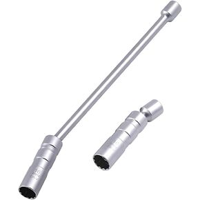 مقبس توصيل شرارة دوار مغناطيسي للسيارة، 14 مم للسيارات 3/8 بوصة محرك 12 بوصة ممتد رفيع الجدار مقبس توصيل شرارة مع أداة إزالة احترافية 12 نقطة، عالمية لمعظم المركبات in Kuwait