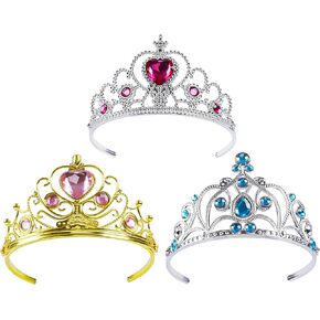 Rhinestone Princess Tiaras for Little Girls,Kids Crystal Crown Dress Up Set,Birthday Party Wedding Halloween Cosplay Hair Accessories