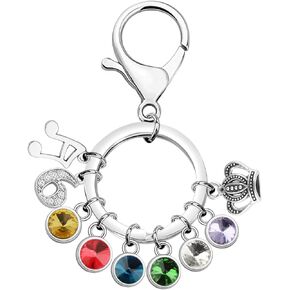 WSNANG Six The Musical Merchandise Broadway Queen Keychain Six The Musical Musical Lover Jewelry Broadway Theatre Gift