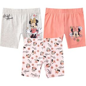 Disney Minnie Mouse Girls 3 Pack Bike Shorts for Toddler and Big Kids