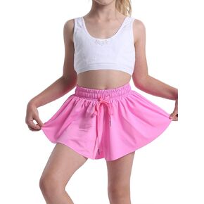Flowy Shorts for Teen Girls Athletic Running Biker Shorts Youth Butterfly Shorts