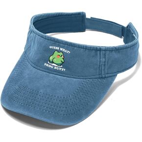 Guess What Frog Butt Funny Frog Butt Cap Sun Visor Hats for Teens Sun Visor Cool Golf Cap