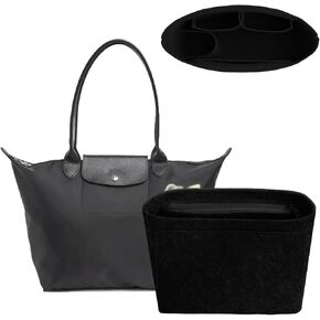 Small Purse Organizer Insert for Handbags, Handbag Organizer Insert with Multi-Pockets for Longchamp Le Pliage,LV, Coach, MK, Kate Spade, Goyard,Felt Bag Organizer for Tote & Purse