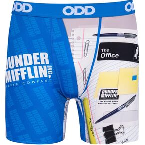 Odd Sox Men's Novelty Underwear Boxer Briefs, The Office, Dunder Mifflin
