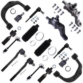 SCITOO 16pcs Suspension Kit Front Upper Control Arm Upper Lower Ball Joints Sway Bar Links Inner Outer Tie Rod Ends w/Steering Boots Fit For 1996-2002 For Toyota For 4Runner
