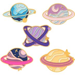 Cartoon Space Star Planet Enamel Pins Explore Space Universe Planet Brooches On Clothes Badge Jewelry Clothes Backpack Accessories Color Creative Gift For Kids